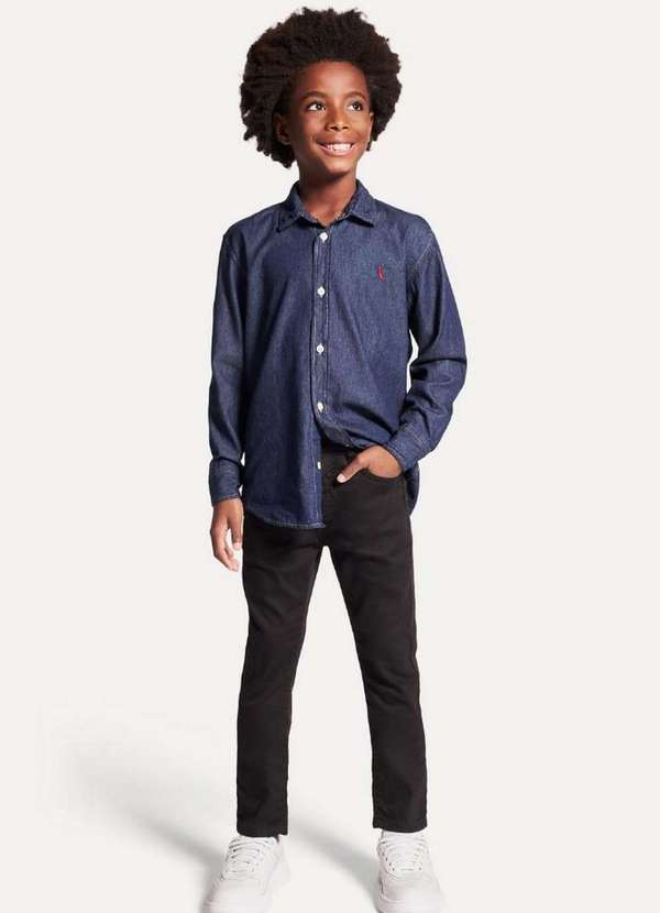 Reserva Mini - Calça Pf Skinny Color Reserva Mini Preto 4