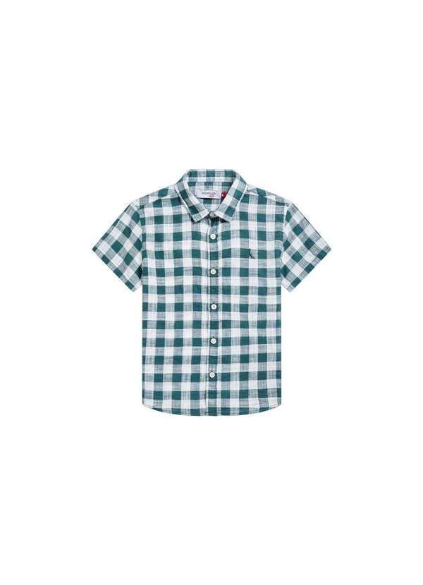 Reserva Mini - Camisa Mc Xadrez Colorido Reserva Mini Verde Escuro
