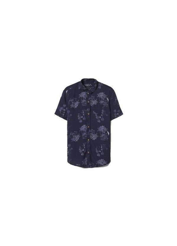 Reserva Mini - Camisa Sm Full Print Hawaian Dream Reserva Mini Marinho