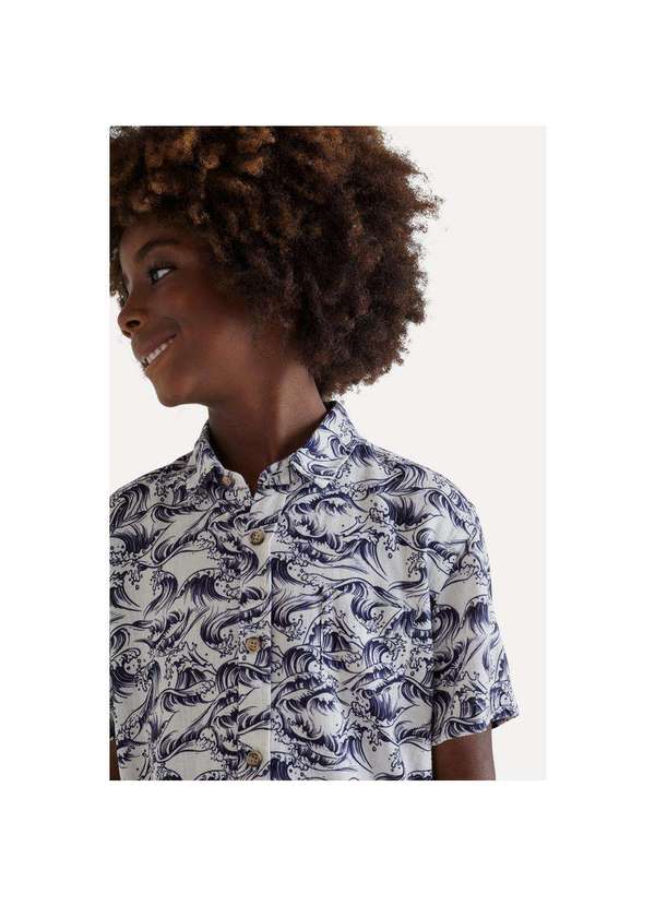Reserva Mini - Camisa Sm Fullprint Ondas Reserva Mini Off White 2