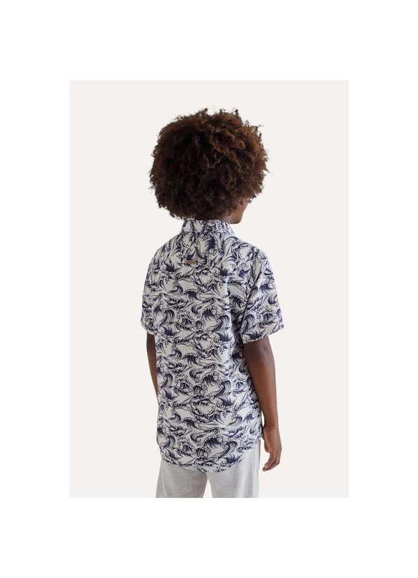 Reserva Mini - Camisa Sm Fullprint Ondas Reserva Mini Off White 3