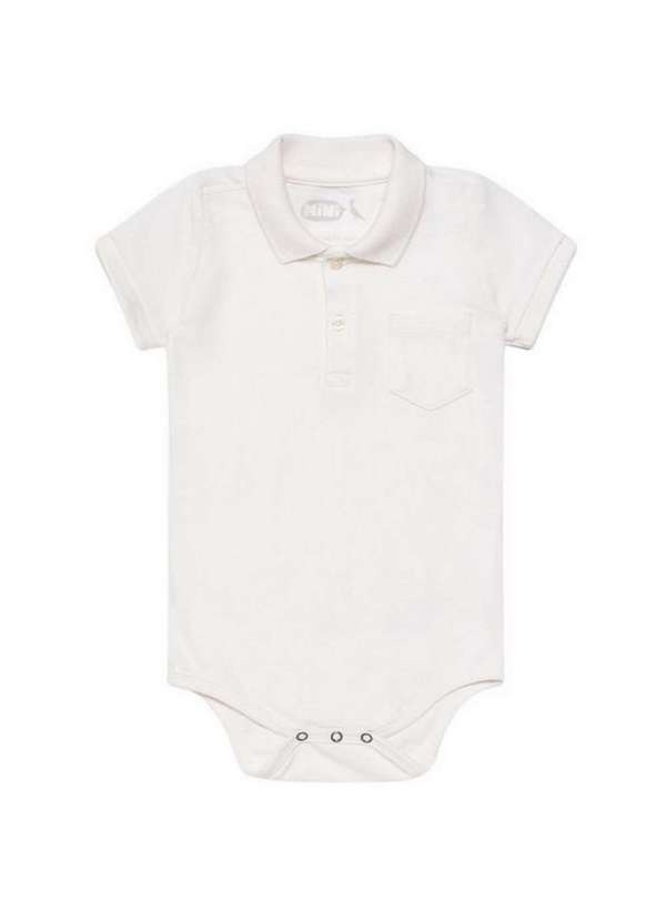 Reserva Mini - Polo Bb Macaquinho Piquet Básica Reserva Mini Off White