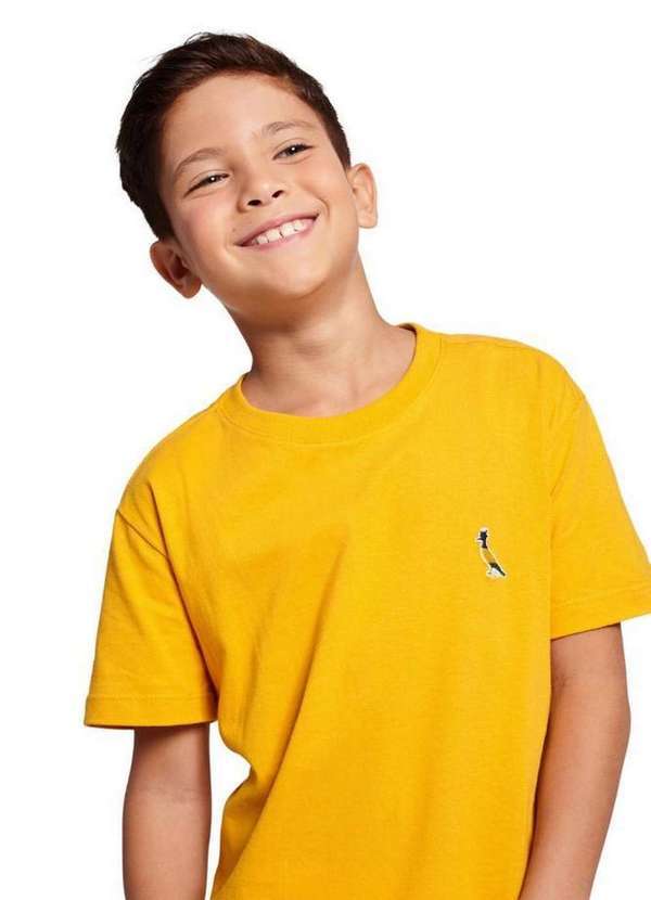 Reserva Mini - Camiseta Algodão Lisa Rsv Brasil Reserva Mini Amarelo Ouro