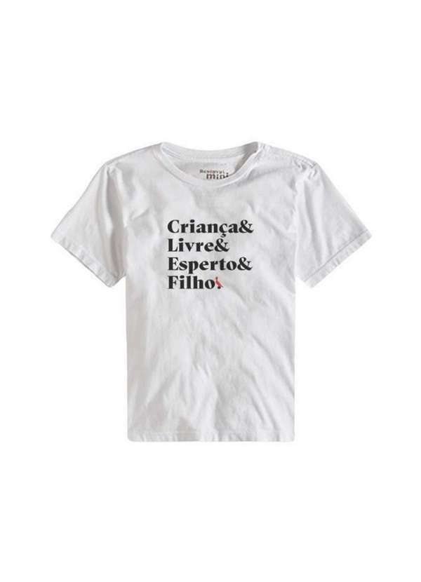 Reserva Mini - Camiseta Est Crianca Filho Reserva Mini Branco