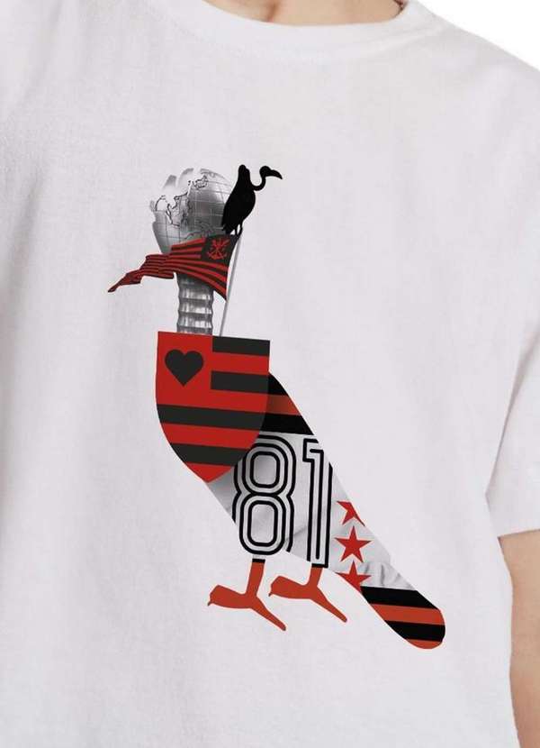 Reserva Mini - Camiseta Est Pica Pau Flamengo Reserva Mini Branco 2