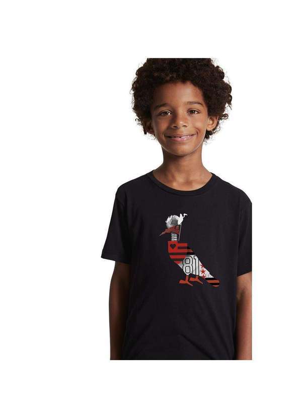 Reserva Mini - Camiseta Est Pica Pau Flamengo Reserva Mini Preto