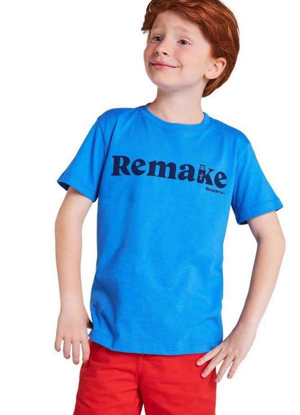 Reserva Mini - Camiseta Estampada Remake Reserva Mini Azul Royal