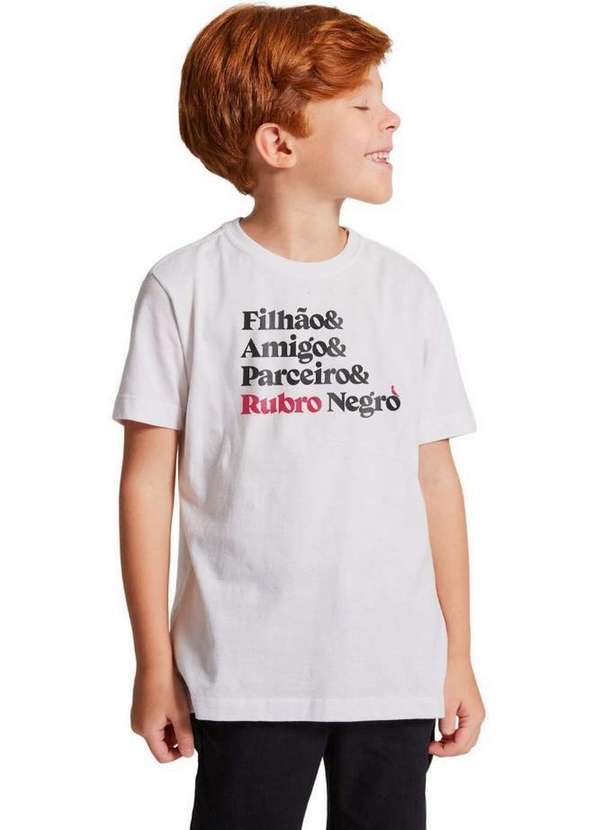 Reserva Mini - Camiseta Filhão Rubro Negro Reserva Mini Branco