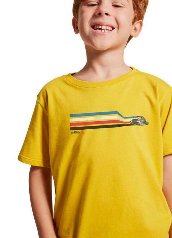 Reserva Mini - Camiseta Fusca Reserva Mini Amarelo