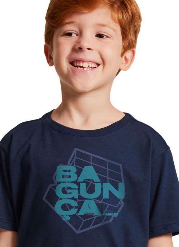 Reserva Mini - Camiseta Mini Bagunça Reserva Mini Marinho