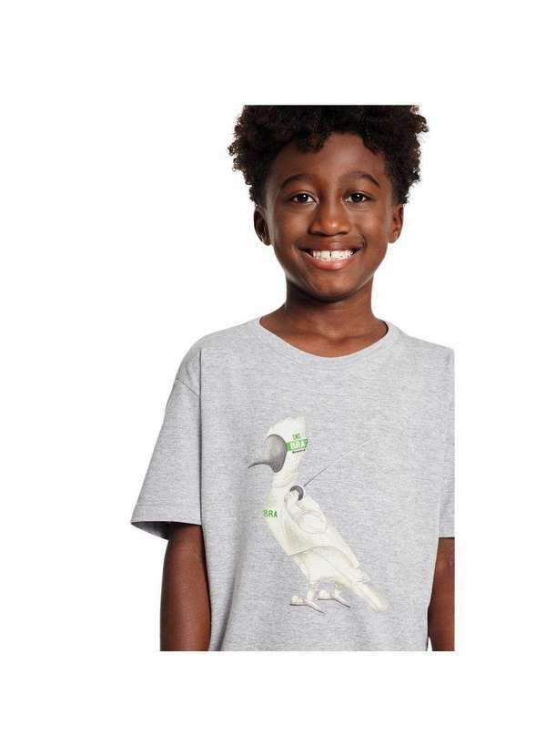 Reserva Mini - Camiseta Mini Est Pica Pau Esgrima Reserva Mini Cinza Mescla
