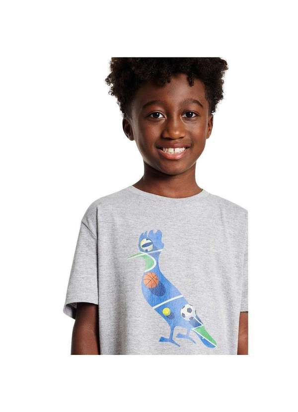 Reserva Mini - Camiseta Mini Est Pica Pau Esportes Reserva Mini Cinza Mescla