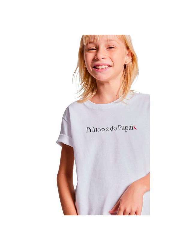 Reserva Mini - Camiseta Mini Princesa do Papai Reserva Mini Branco