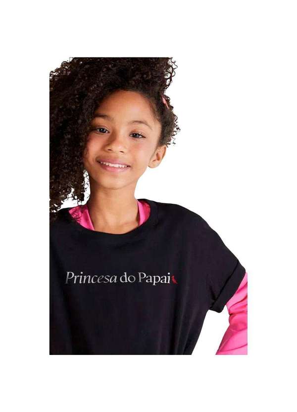 Reserva Mini - Camiseta Mini Princesa do Papai Reserva Mini Preto