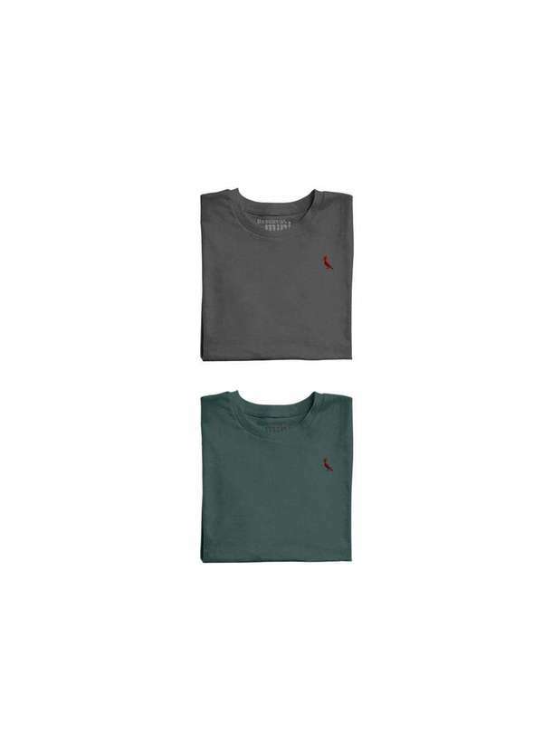 Reserva Mini - Kit 2 Camisetas Brasa Verde e Preto Stoned Reserva Mini Preto/Verde