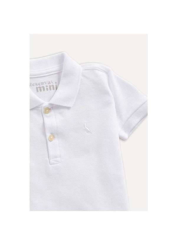 Reserva Mini - Polo Bb Piquet Básica Cores Reserva Mini Branco 2