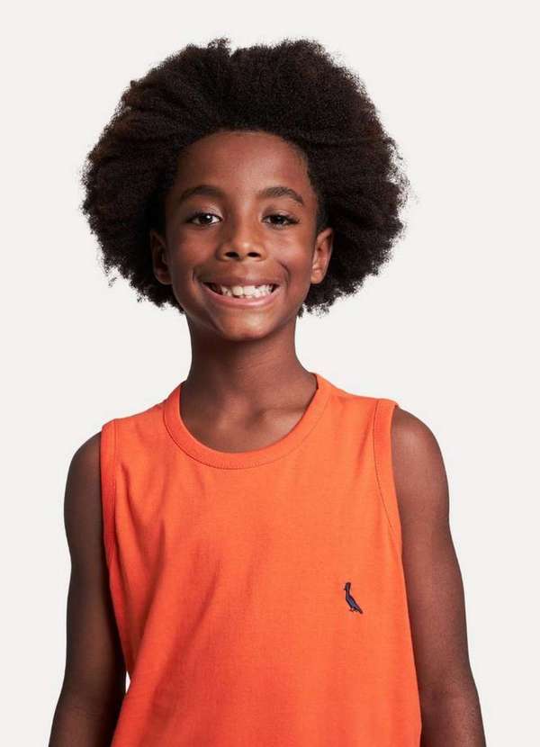 Reserva Mini - Regata Gota Pica Pau Bordado Reserva Mini Laranja 2