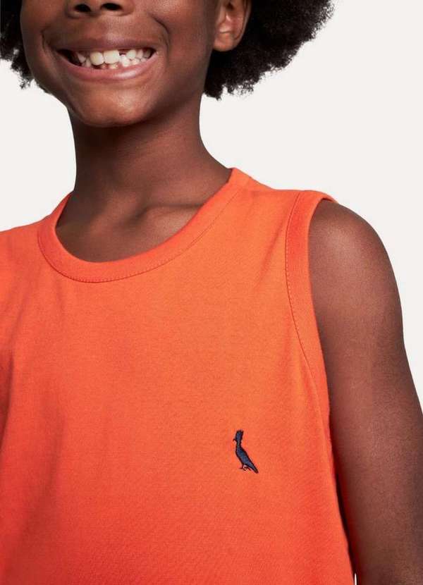 Reserva Mini - Regata Gota Pica Pau Bordado Reserva Mini Laranja 3