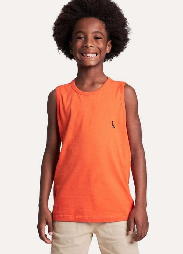 Reserva Mini - Regata Gota Pica Pau Bordado Reserva Mini Laranja 5