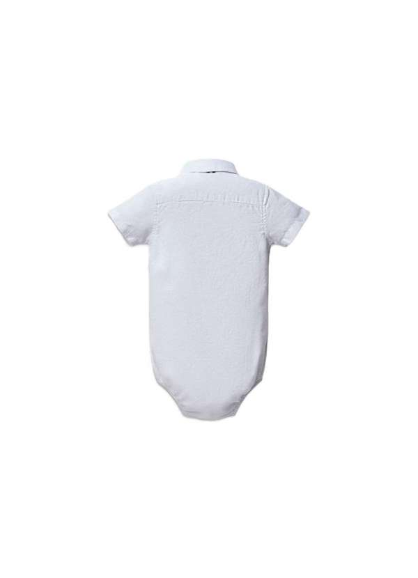 Reserva Mini - Camisa Bb Macaquinho Oxford Manga Curta Reserva Mini Branco 3