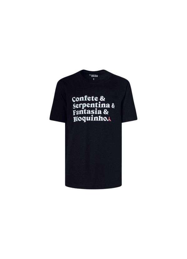 Reserva Mini - Camiseta Est Confete e Serpentina Reserva Mini Preto