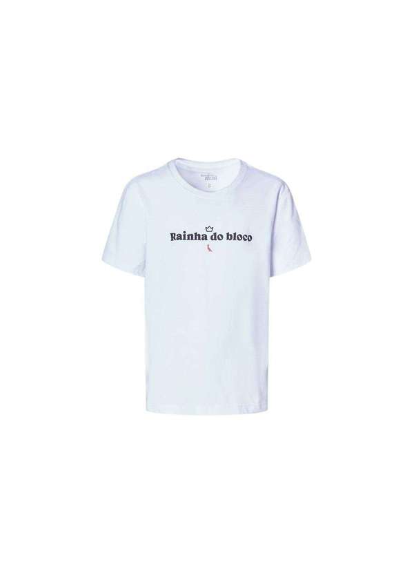 Reserva Mini - Camiseta Menina Est Rainha do Bloco Reserva Mini Branco