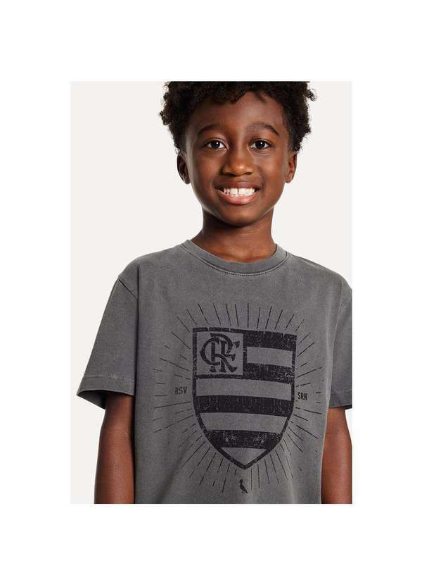 Reserva Mini - Camiseta Mini Estampada Flamengo Escudo Reserva Sprint Mini Preto