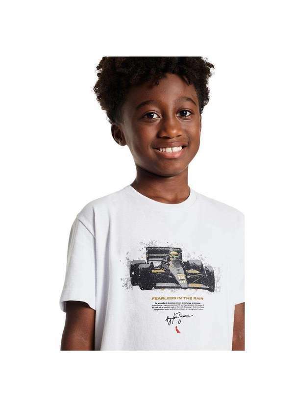 Reserva Mini - Camiseta Mini Fearless In The Rain Senna Reserva Mini Branco