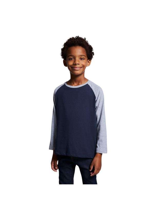 Reserva Mini - Camiseta Ml Raglan Básica Reserva Mini Marinho