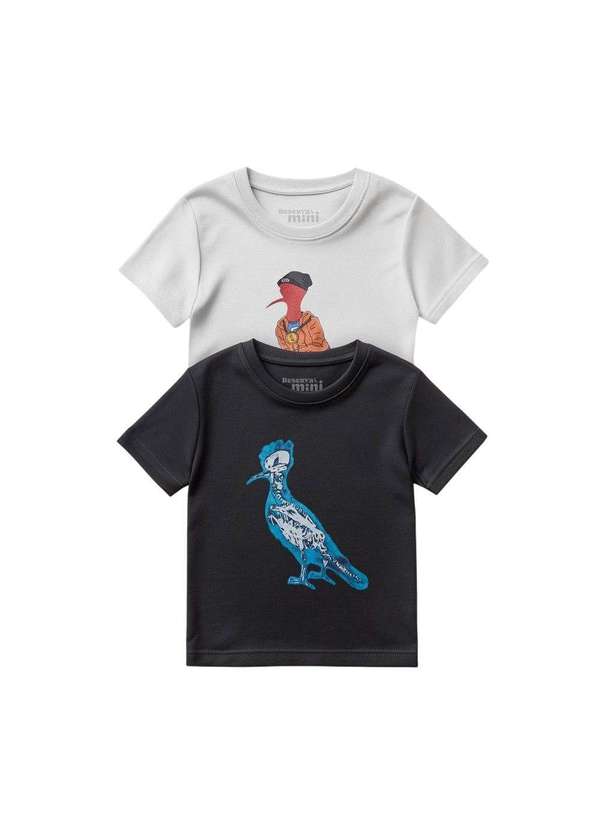 Reserva Mini - Kit 2 Camisetas Raio X e Music Reserva Mini Preto/Branco