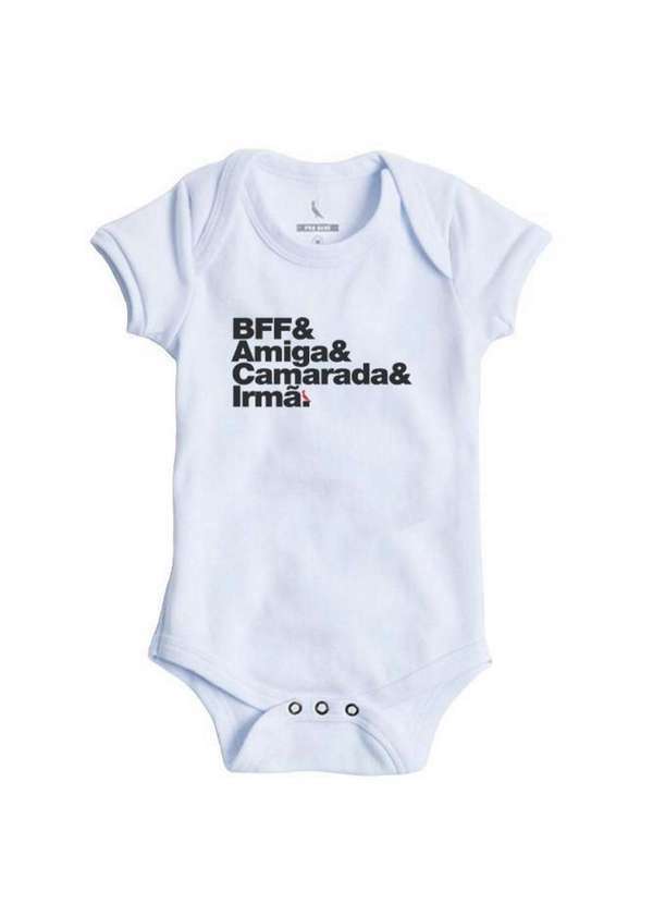 Reserva Mini - Body Estampa Irmã Camarada Reserva Mini Branco