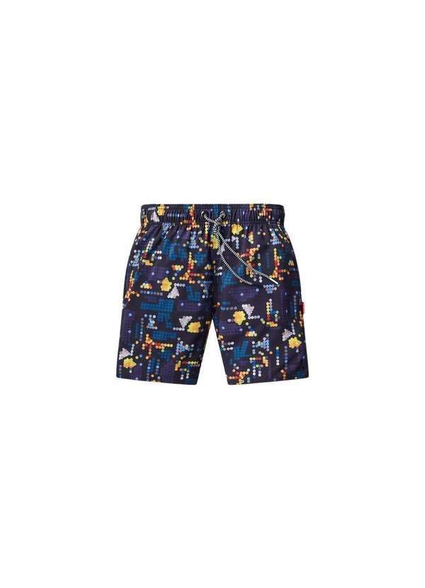 Reserva Mini - Short Praia Mini Estampa Pixel Reserva Mini Preto