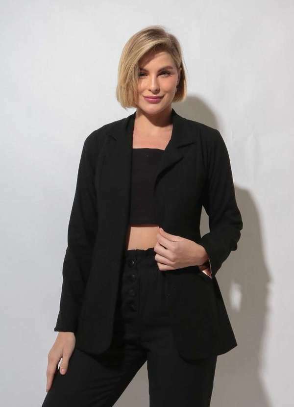 Eight Brand - Blazer Eight Brand Meire Feminina Preto