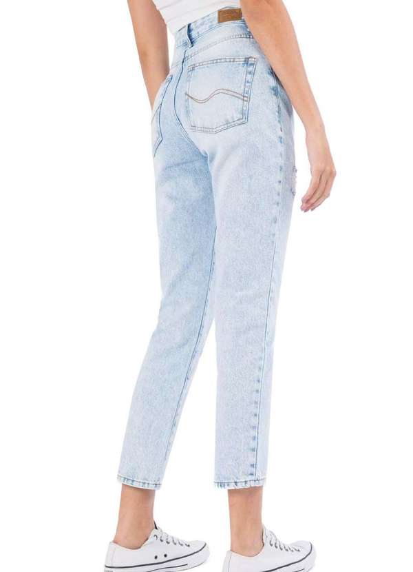 Taco - Calca Jeans Mom Destroyer Azul 2