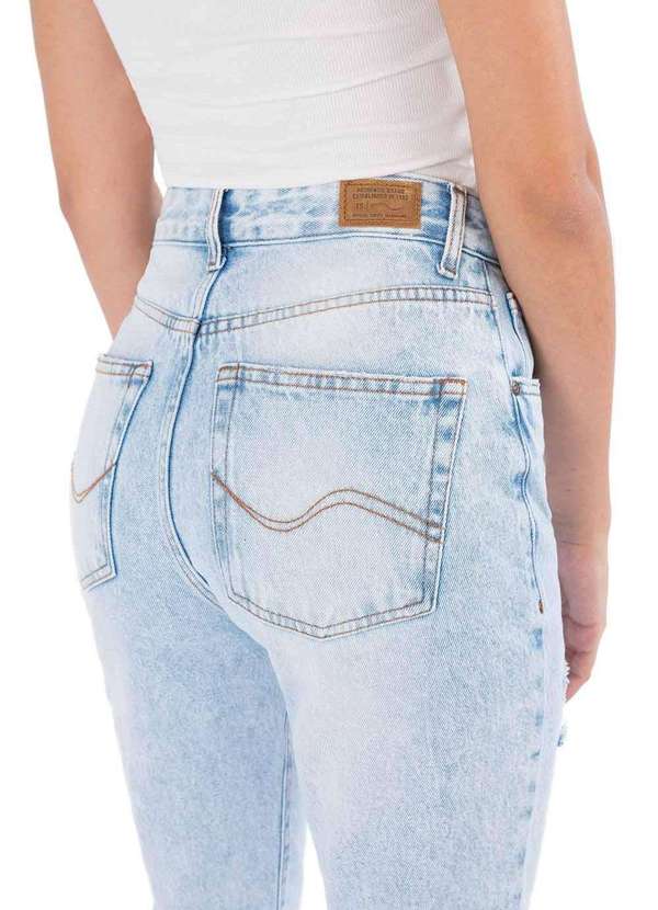 Taco - Calca Jeans Mom Destroyer Azul 6