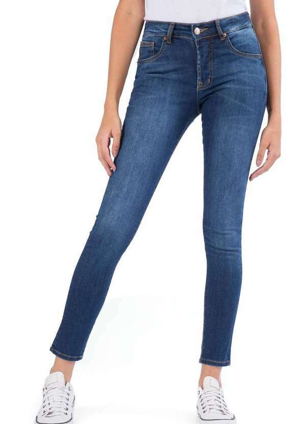 Taco - Calca Jeans Skinny Destroyer Azul
