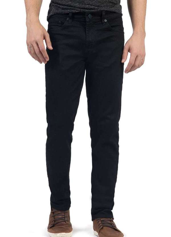 Taco - Calca Jeans Slim Escura Black Preto