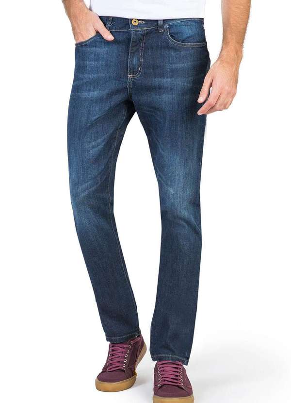 Taco - Calca Jeans Slim Flex Super Stone Azul