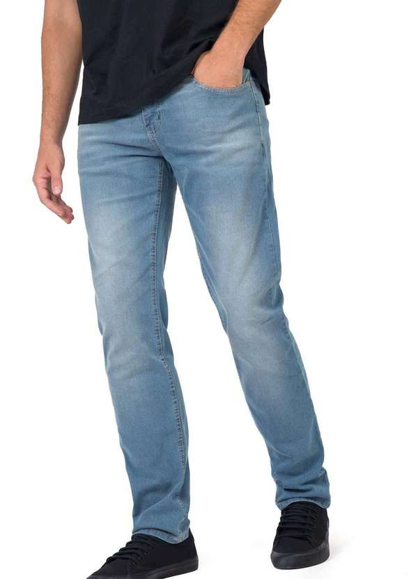 Taco - Calca Jeans Straight Destroyer Azul