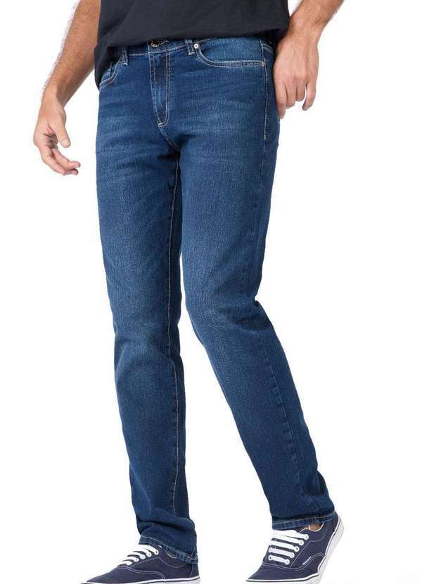 Taco - Calca Jeans Straight Especial Destroyer Azul