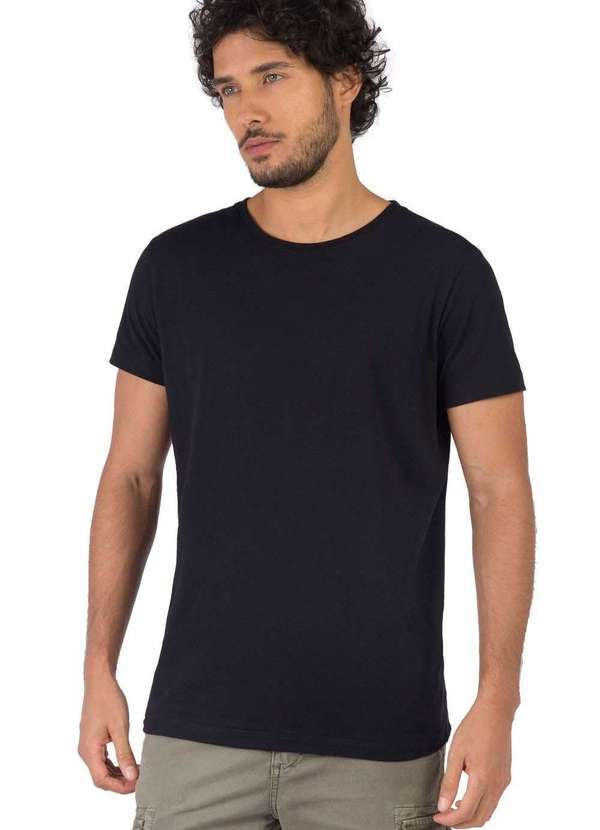 Taco - T-Shirt Basica Comfort Mescla Grafite Preto