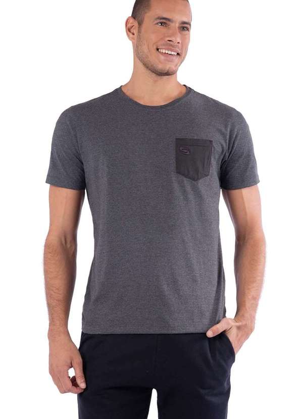Taco - T-Shirt Basica Premium com Bolso Grafite Cinza