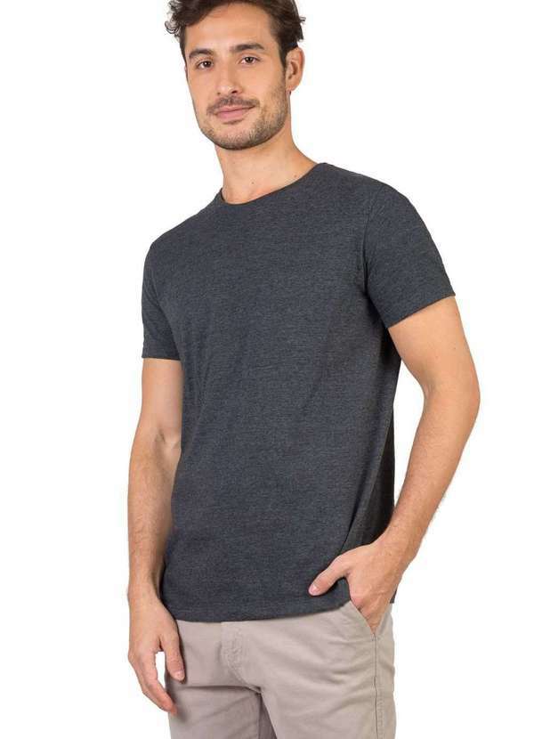 Taco - T-Shirt Basica Premium Fit sem Costura Grafit Cinza
