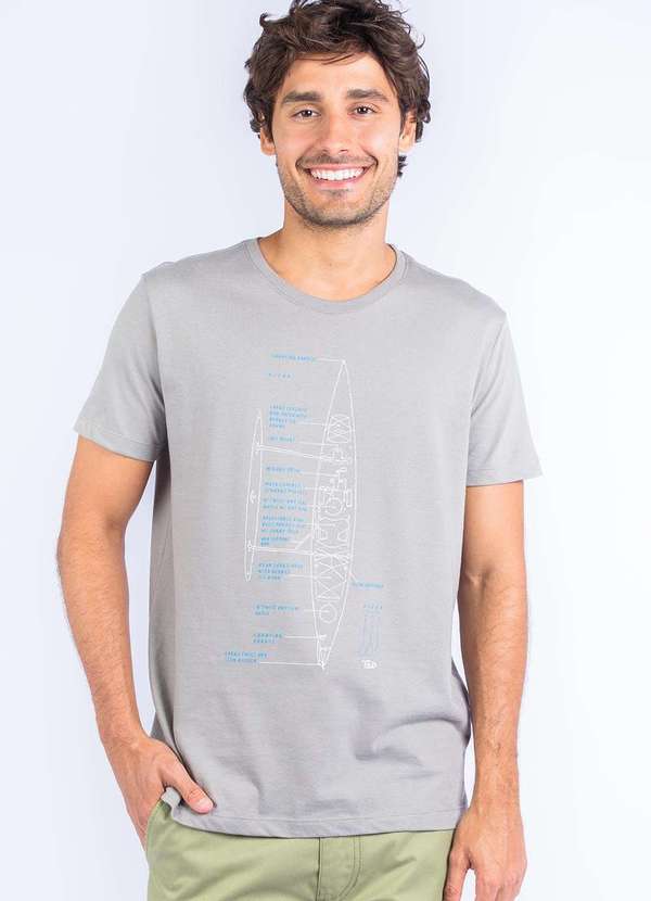 Taco - T-Shirt Estampada Adventure Cinza Cinza