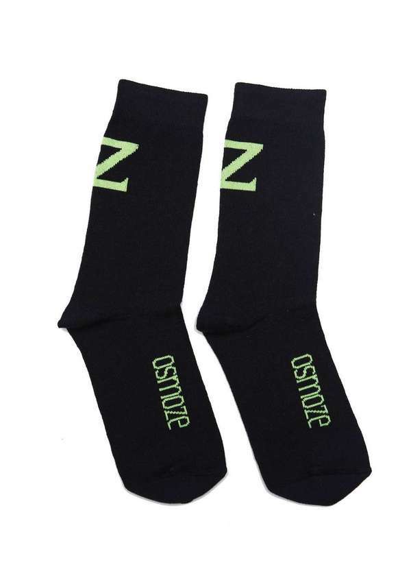 Osmoze - Meia Unissex Osmoze Long Z 21osm10 325110041 Preto Preto