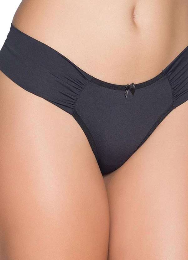 Karicia - Calcinha Fio Duplo Embutido Karicia 50111 Preto Preto