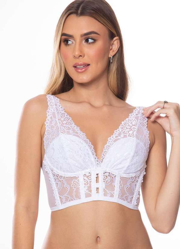Karicia - Sutia Karicia Corselet 8028 Branco Branco