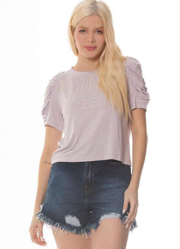 We Happy - Blusa Manga Drapeada 100278 Nude