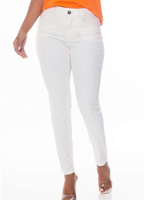 Osmoze - Calca Feminina Casual Skinny Osmoze Linhaz 6001100179 Off Branco
