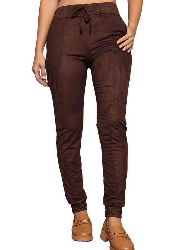 Zipituka - Calca Comfy Feminina Suede 962 Marrom Marrom